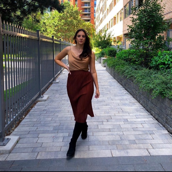 Pleated Midi Skirt - Picture 2 of 9